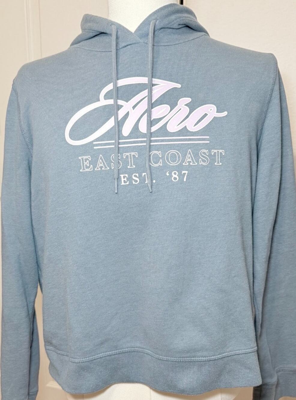 Aeropostale Women’s XL Blue Aero East Coast Pullover Hoodie Fleece Sweatshirt